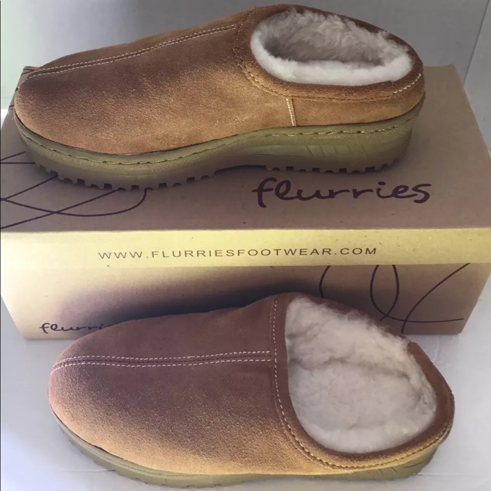 New Flurries Real Sheep Leather Fur Lining Winter Unisex Shoes Slip Brown M4W5